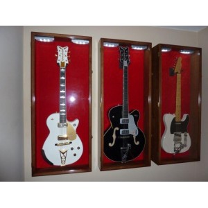 Gretsch Guitar Display Case Cabinet Rack Holder + LED   371967603349